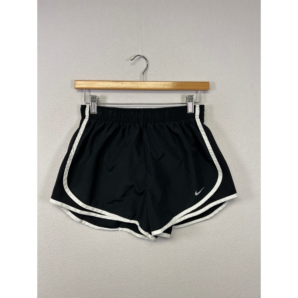 Athletic Gymcore Nike Women M Black White‎ Dri-FIT Tempo Running Shorts